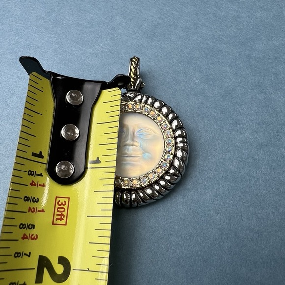 Kirk's Folly Crystal & Gold Tone Smiling Moon face Pendant - Picture 8 of 8